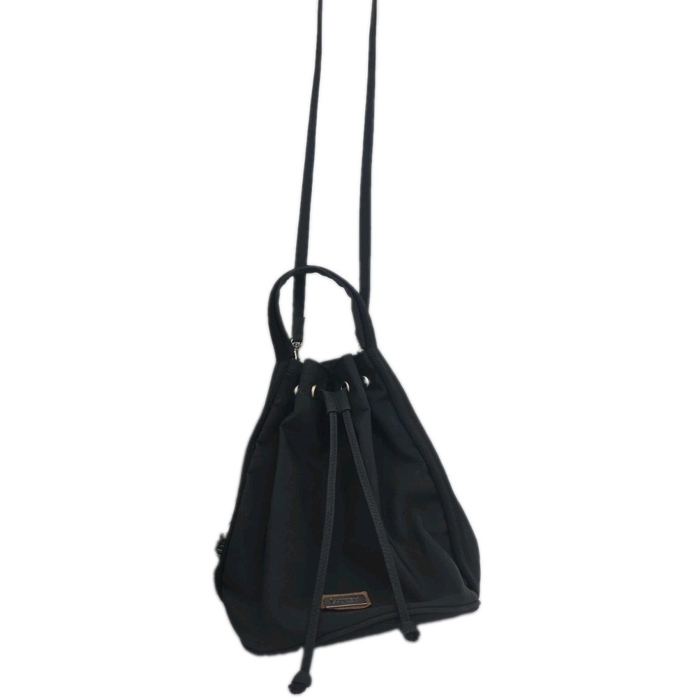 Lauren Ralph Lauren Black Bucket Drawstring Bag with Detachable Strap SoldAs-Is